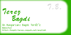 terez bagdi business card